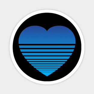 Gradient Heart - Dark Blue Magnet